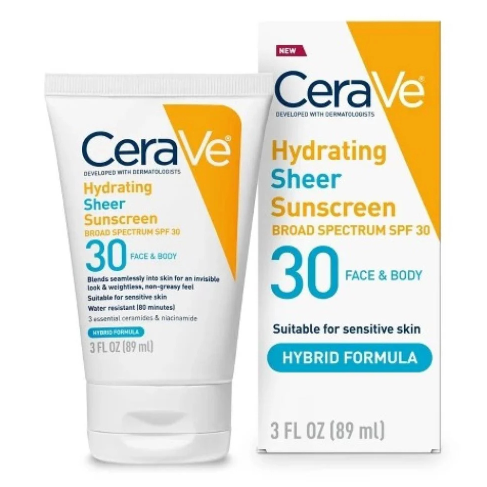 CeraVe Hydrating Mineral Sunscreen SPF 50 Face & Body