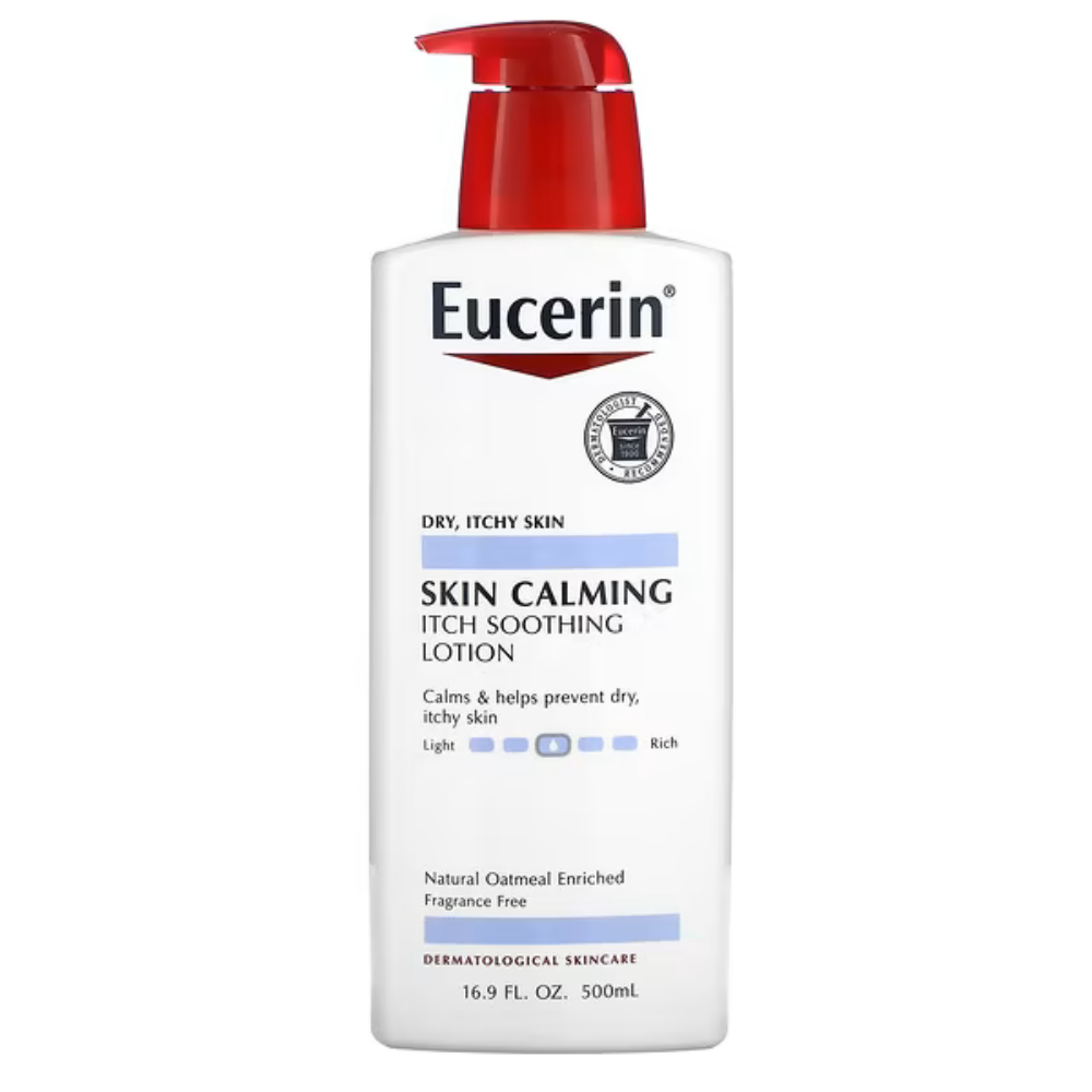 Eucerin Skin Calming Itch Soothing Lotion, Fragrance Free, 16.9 fl oz (500 ml)