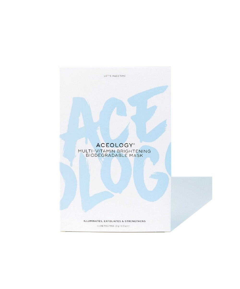 Aceology Multi-Vitamin Brightening Biodegradable Mask (4 pack)