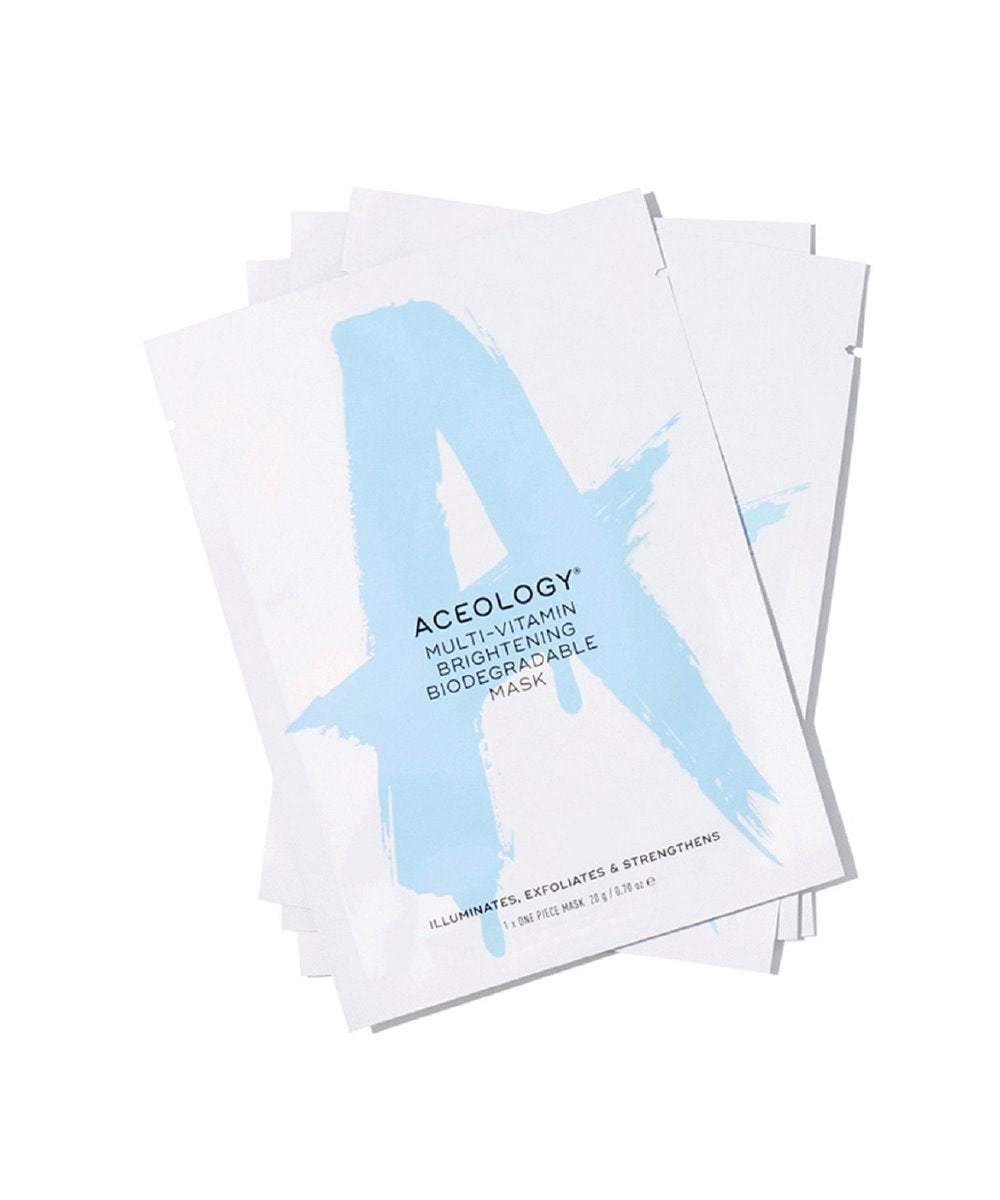 Aceology Multi-Vitamin Brightening Biodegradable Mask (4 pack)