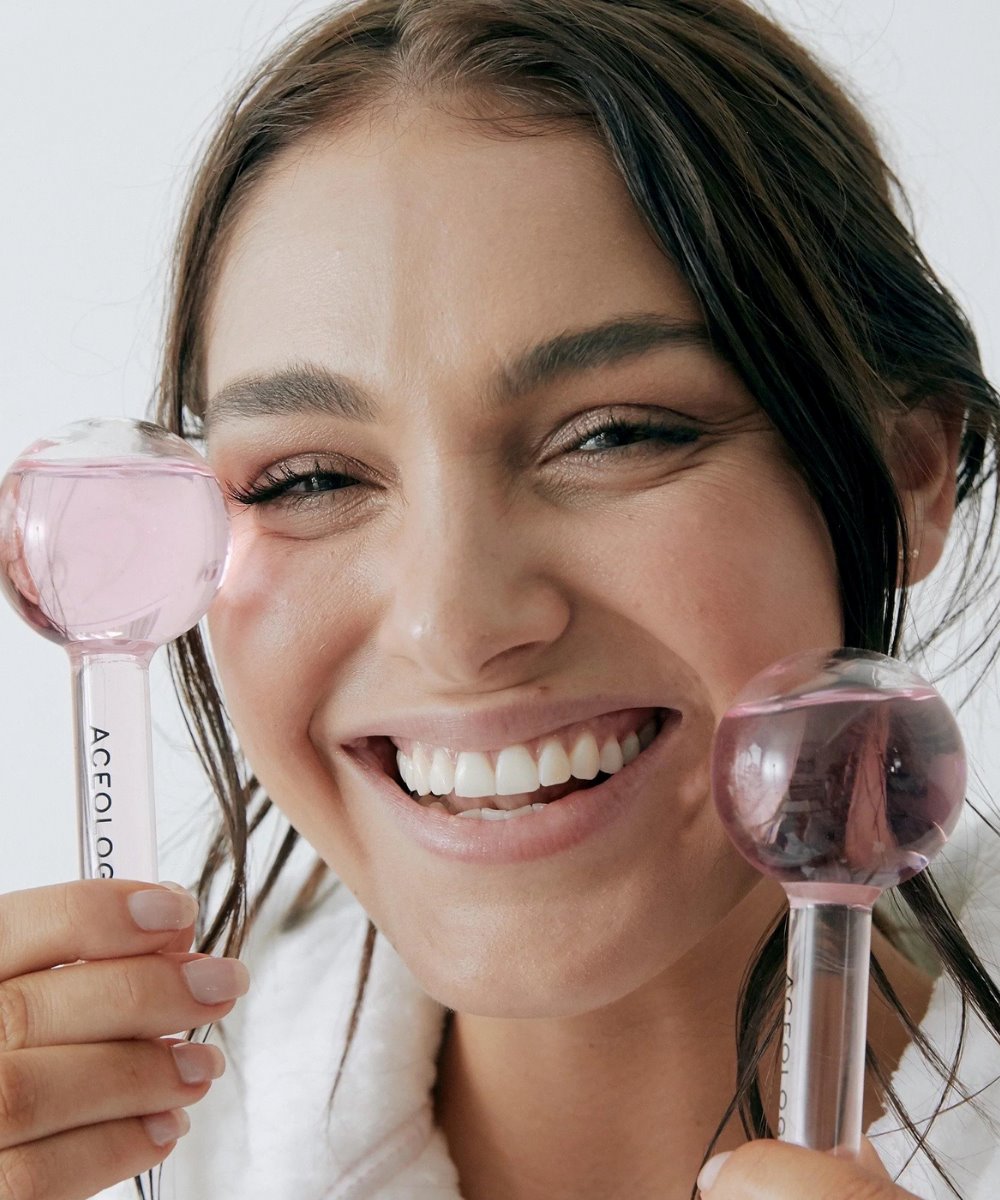Aceology The Original Pink Ice Globe Facial Massager