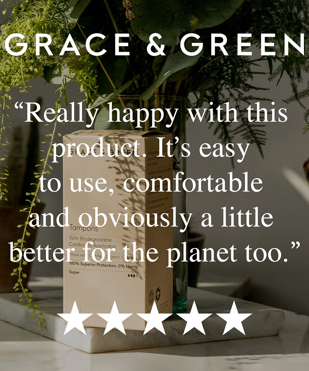 Grace & Green Organic Biodegradable Applicator Tampons - Super