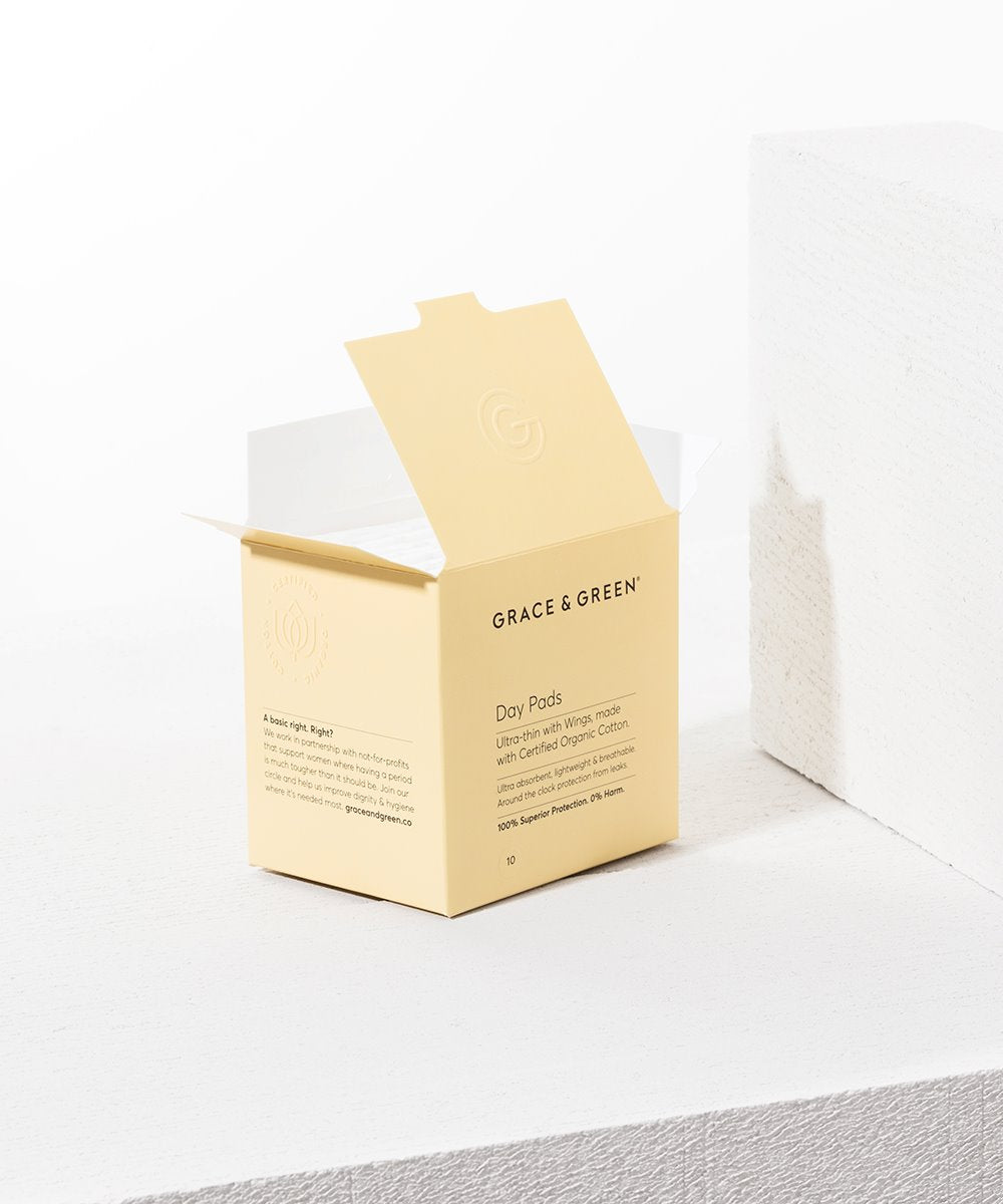 Grace & Green Organic Ultra-Thin Pads With Wings - Day