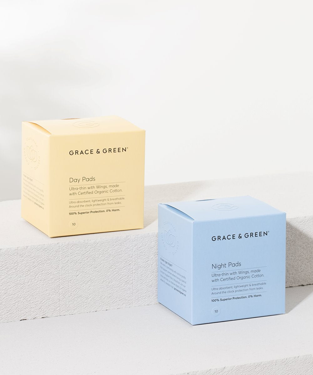 Grace & Green Organic Ultra-Thin Pads With Wings - Day