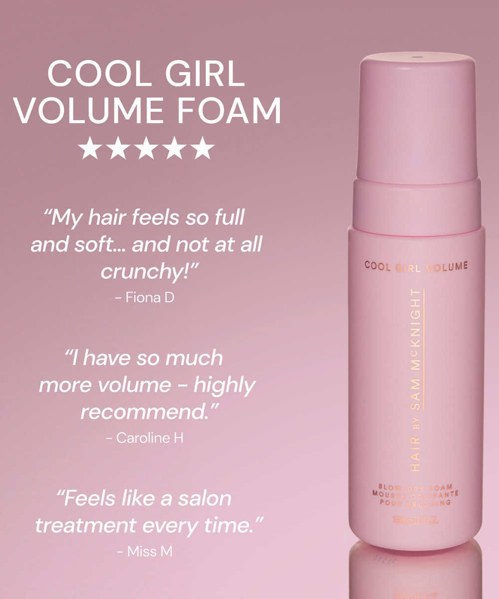 Hair by Sam McKnight Cool Girl Volume Blow Dry Foam
