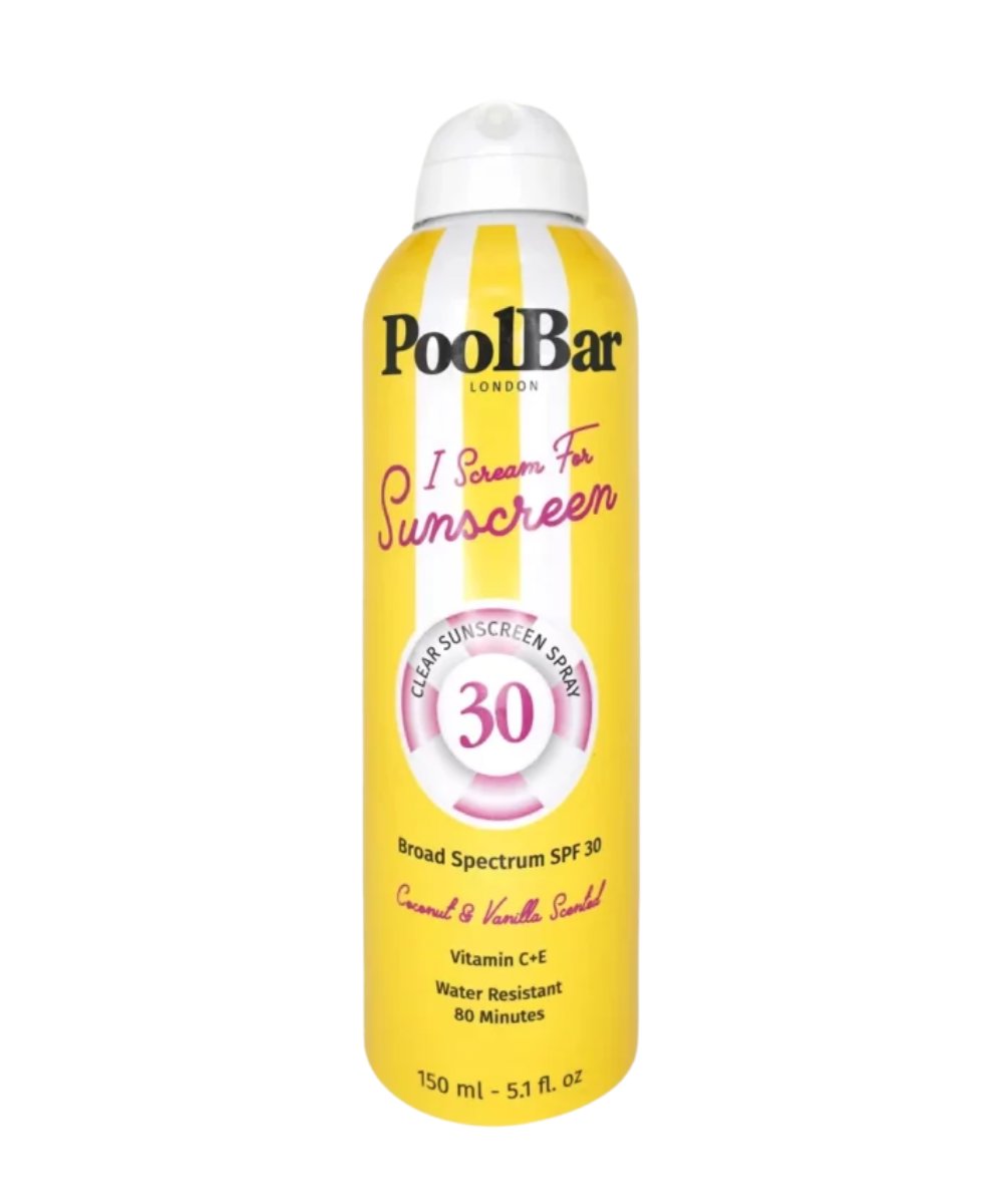 PoolBar London I Scream For Sunscreen - Broad Spectrum SPF 30 Clear Sunscreen Spray