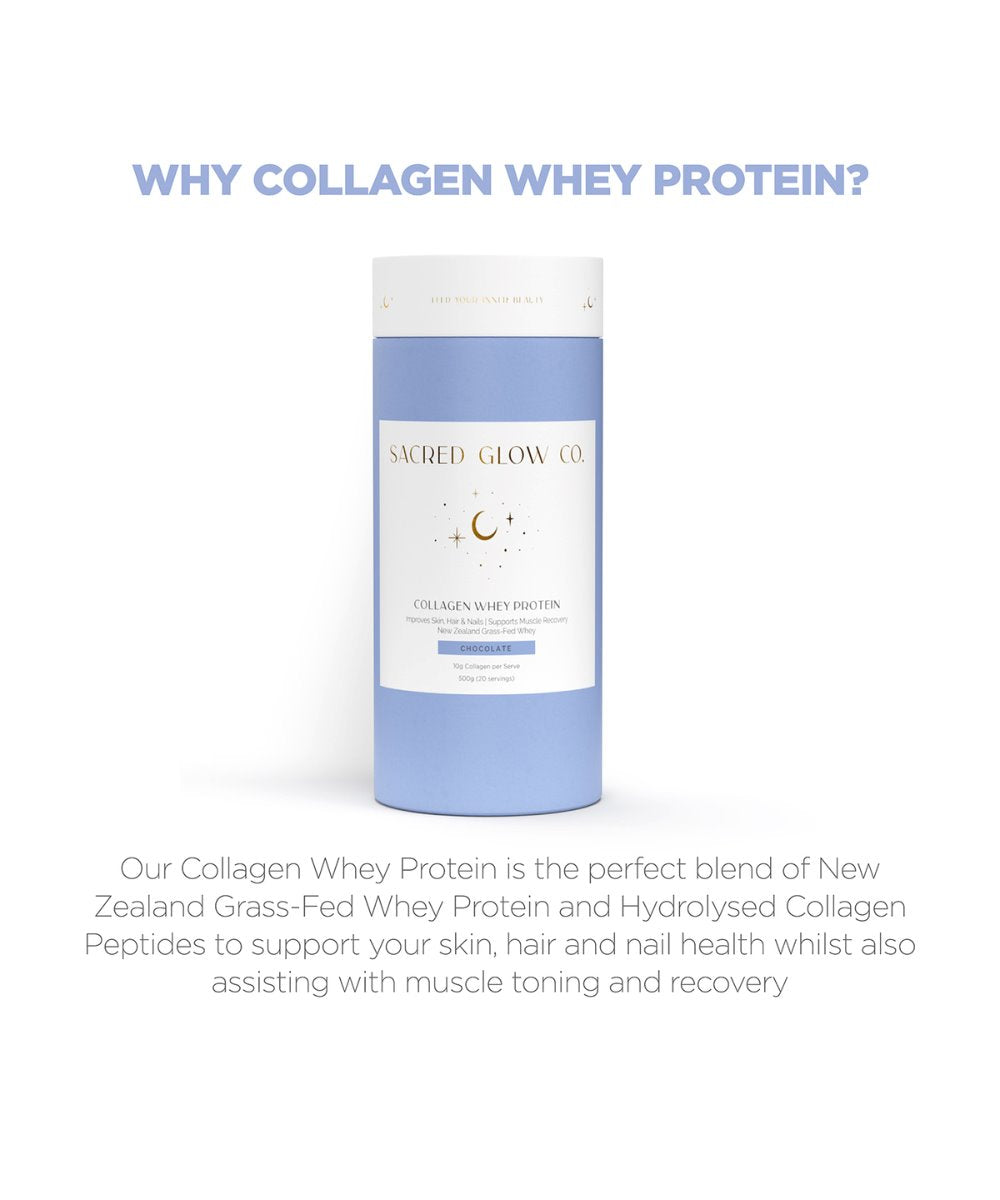 Sacred Glow Co. Collagen Whey Protein - Natural Chocolate Flavour