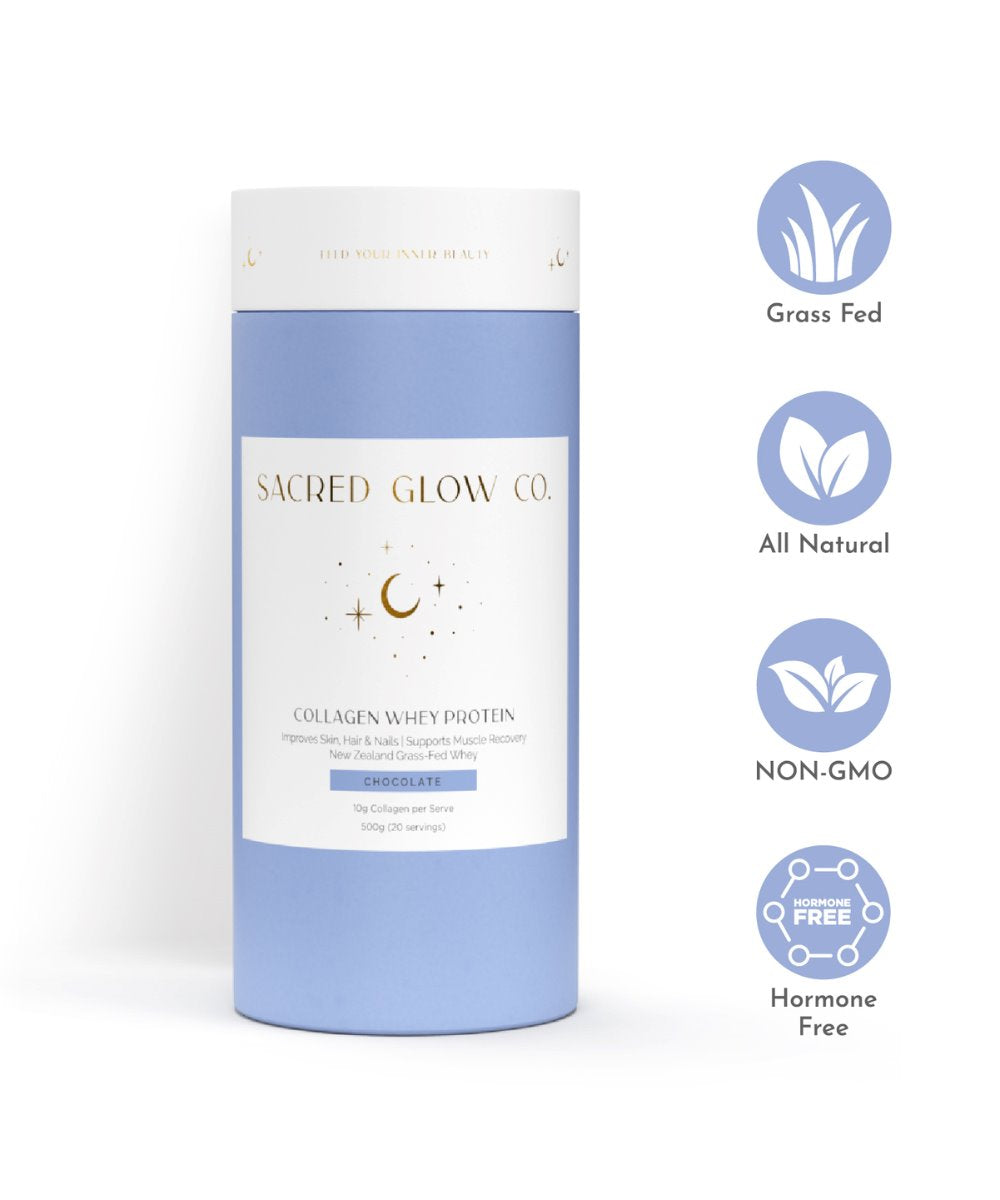 Sacred Glow Co. Collagen Whey Protein - Natural Chocolate Flavour