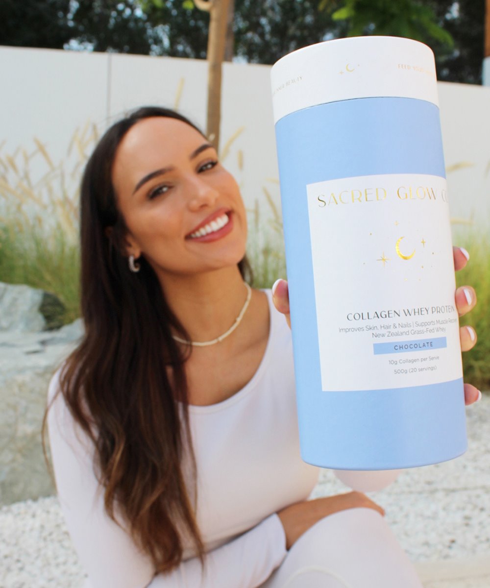 Sacred Glow Co. Collagen Whey Protein - Natural Chocolate Flavour