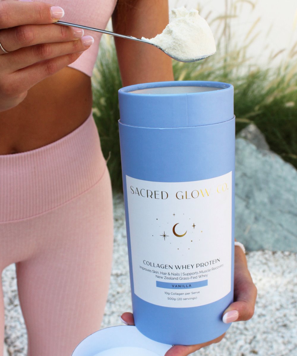 Sacred Glow Co. Collagen Whey Protein - Natural Vanilla Flavour