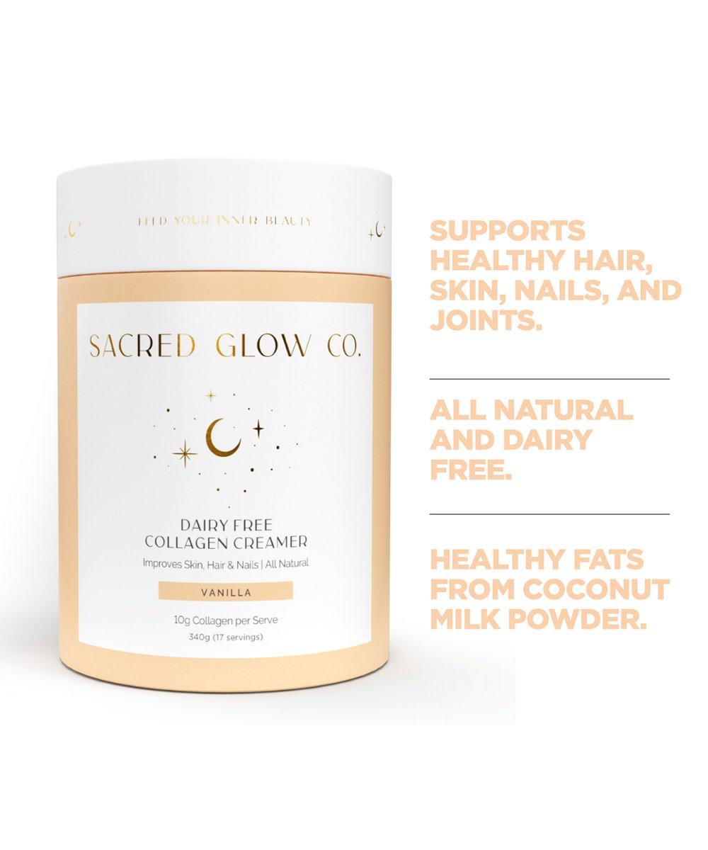 Sacred Glow Co. Dairy Free Collagen Creamer - Natural Vanilla Flavour