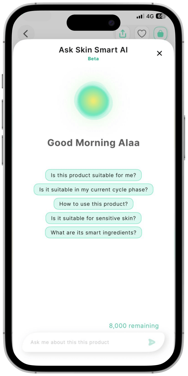 AI assistant app screen