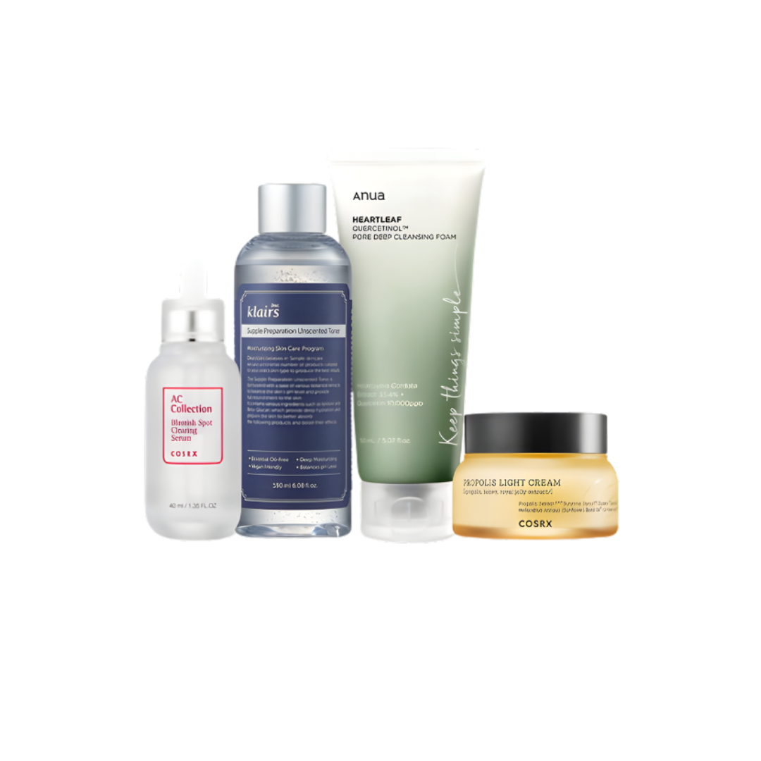 Korean Skincare Set for Breakout Prone Skin