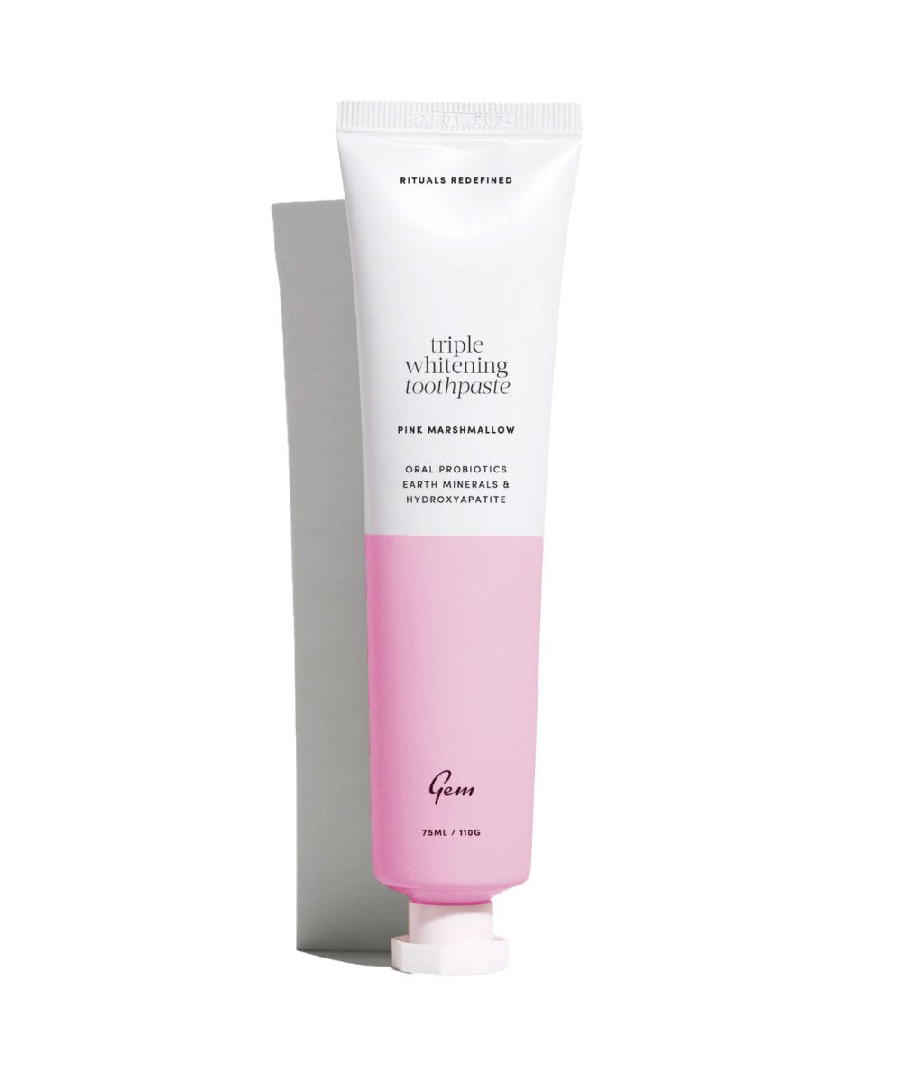 Gem Triple Whitening Toothpaste Pink Marshmallow 