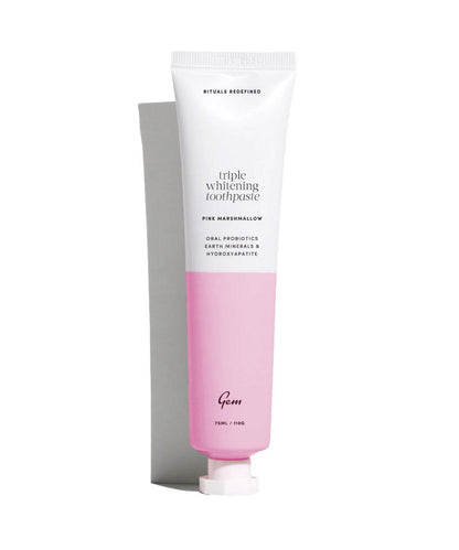 Gem Triple Whitening Toothpaste Pink Marshmallow 