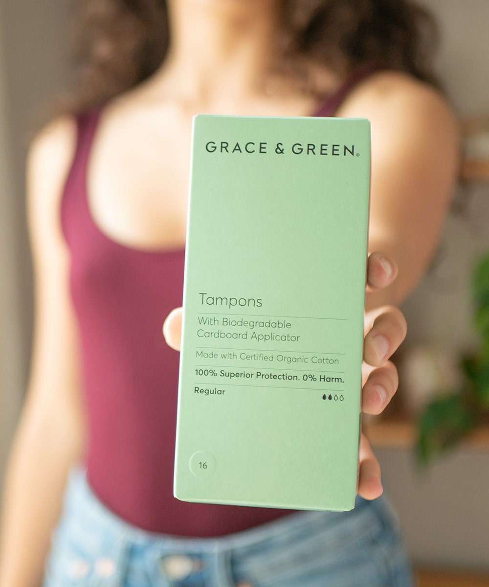 Grace & Green Organic Biodegradable Applicator Tampons - Regular 