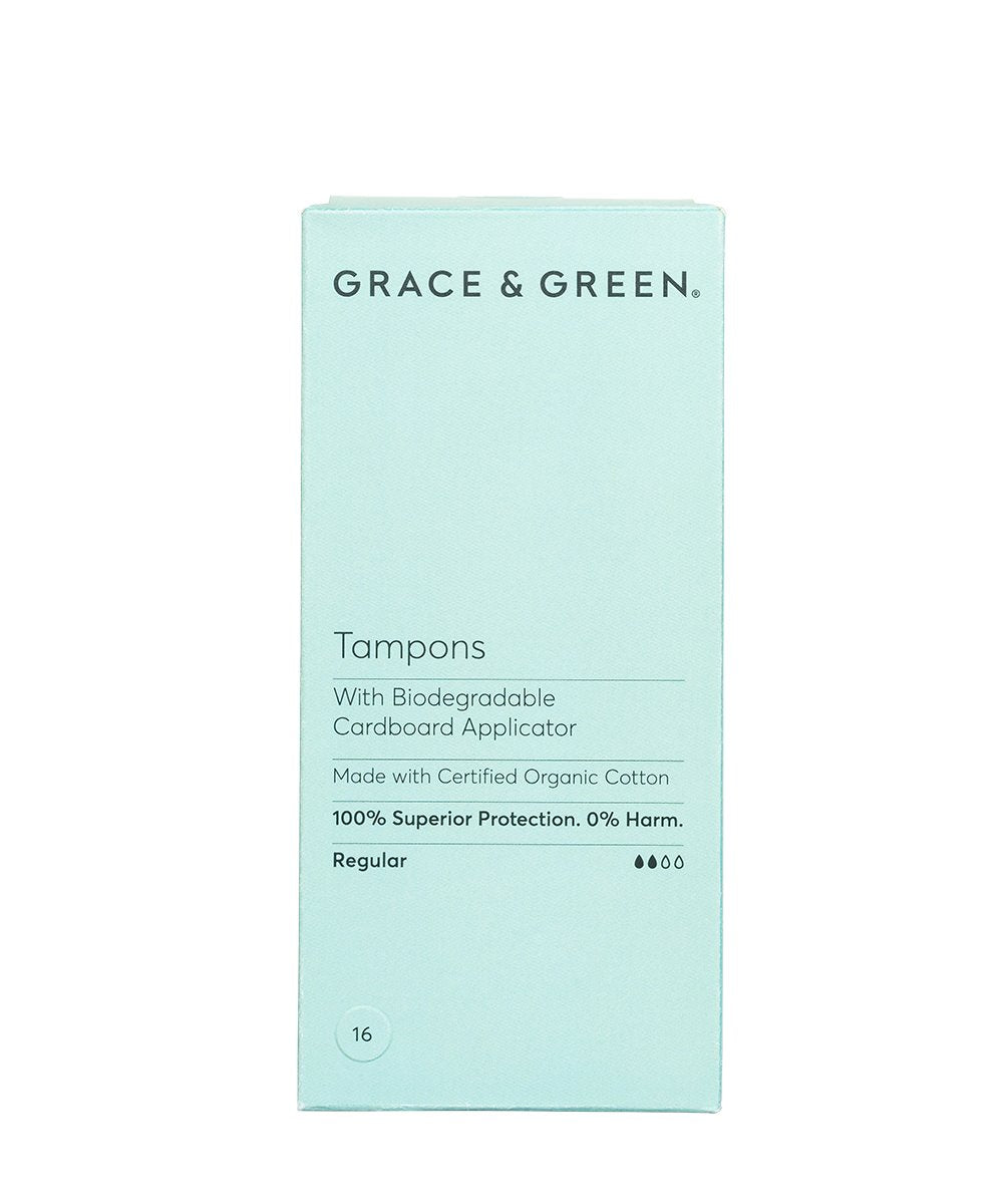 Grace & Green Organic Biodegradable Applicator Tampons - Regular 