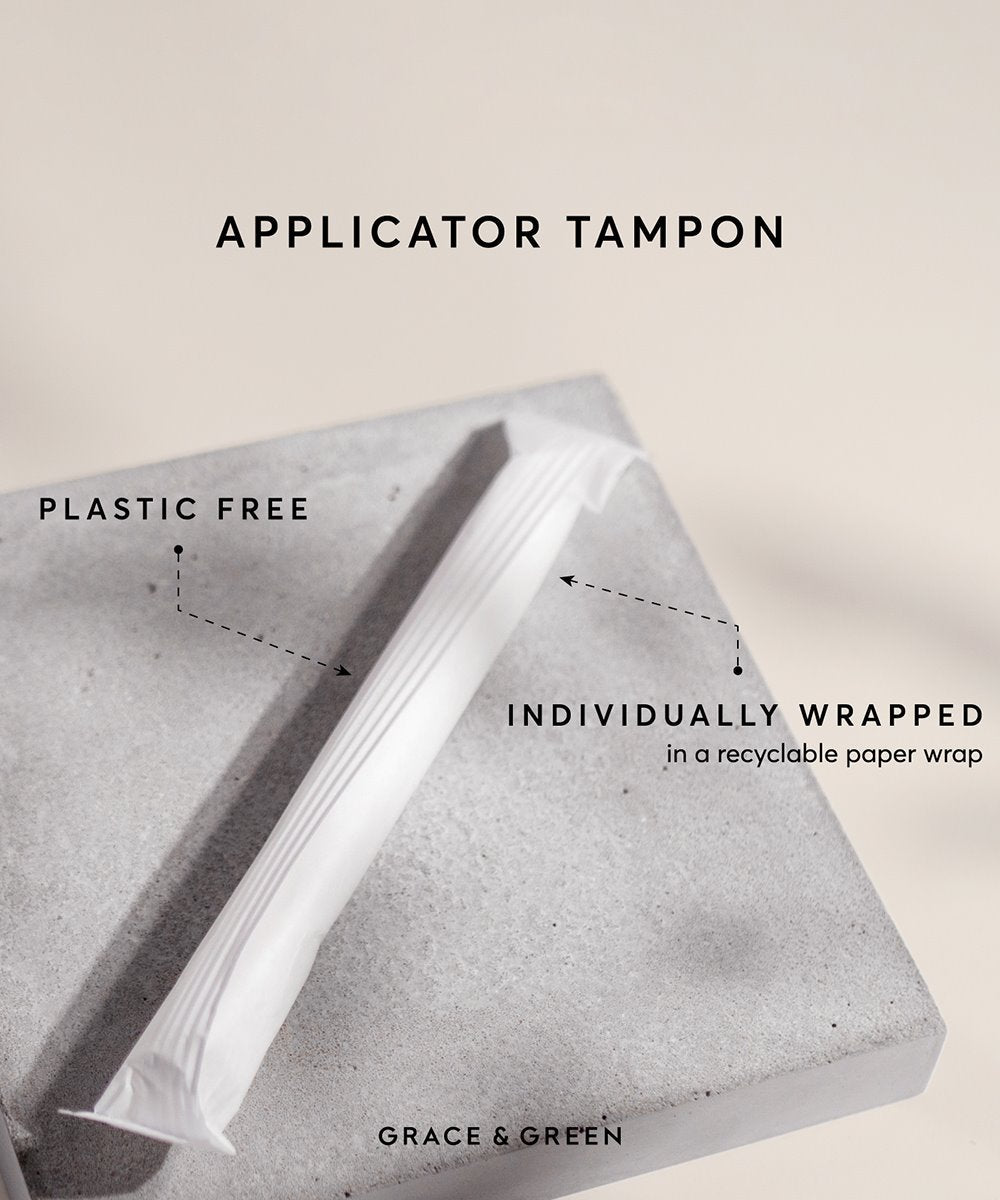 Grace & Green Organic Biodegradable Applicator Tampons - Regular 
