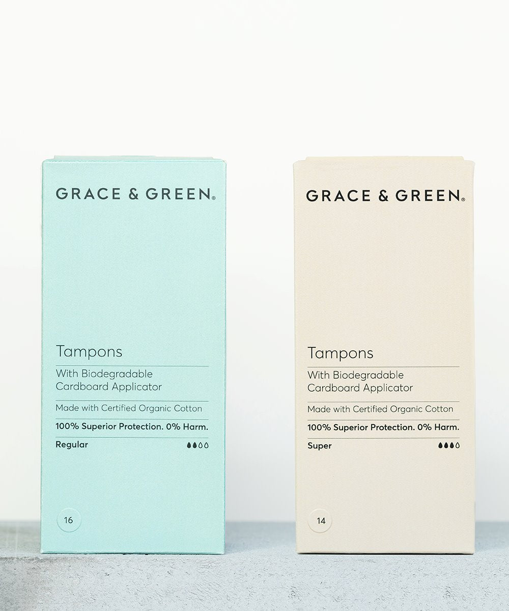 Grace & Green Organic Biodegradable Applicator Tampons - Regular 