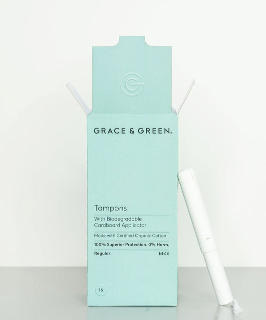 Grace & Green Organic Biodegradable Applicator Tampons - Regular 