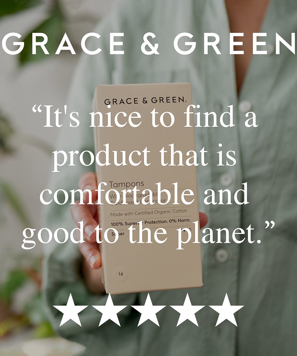 Grace & Green Organic Biodegradable Applicator Tampons - Super 
