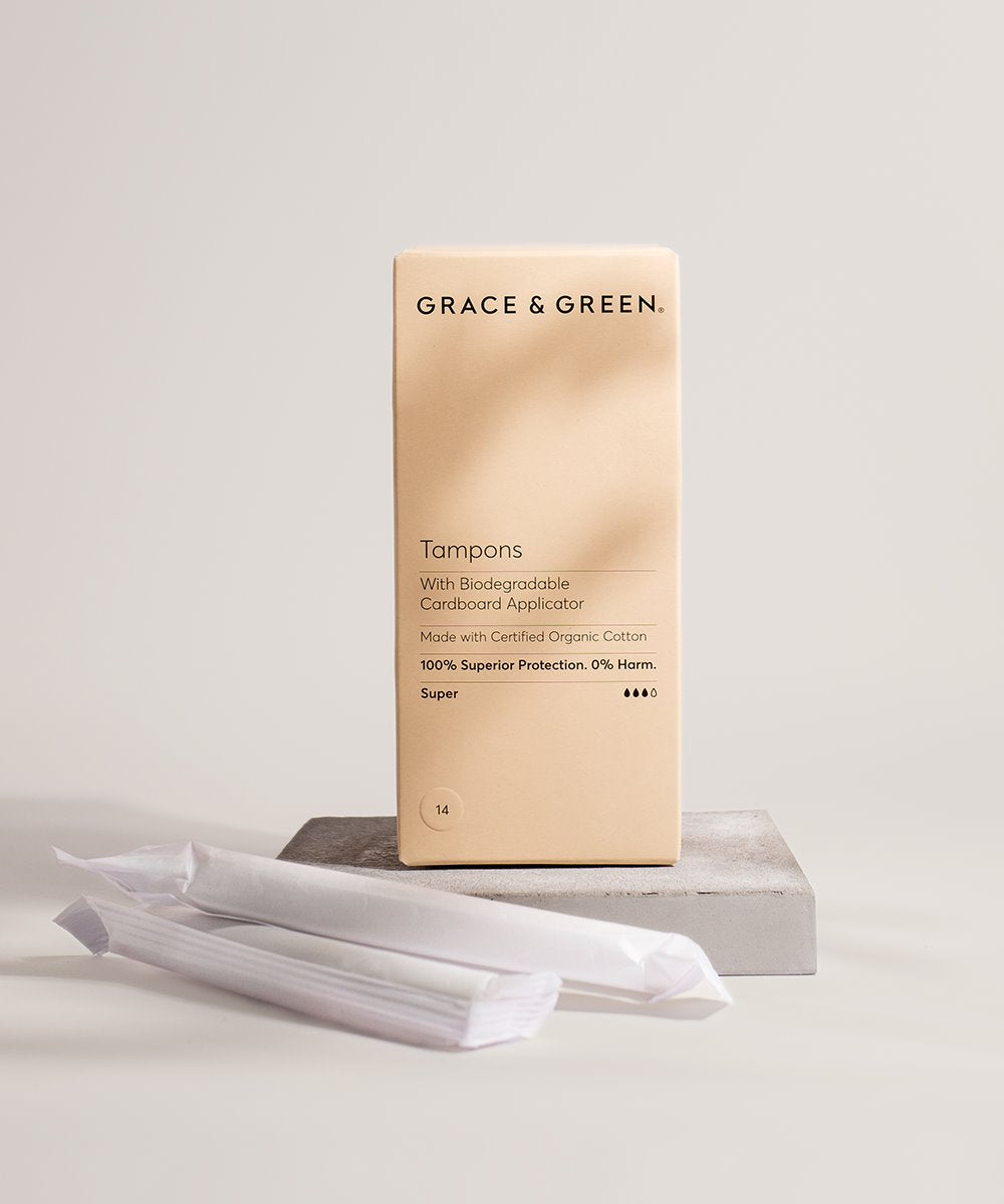 Grace & Green Organic Biodegradable Applicator Tampons - Super 