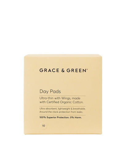 Grace & Green Organic Ultra-Thin Pads With Wings - Day 