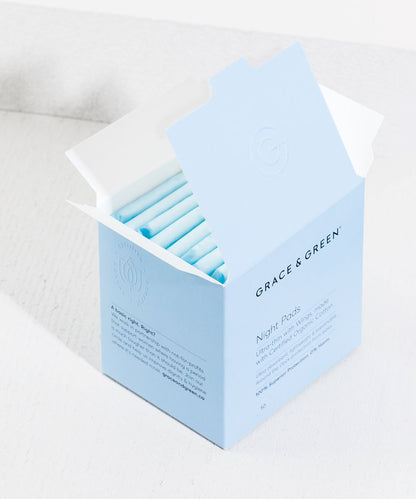 Grace & Green Organic Ultra-Thin Pads With Wings - Night 