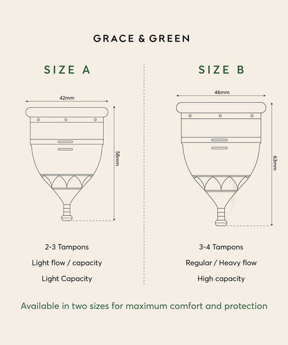 Grace & Green Period Cup Combination Set Size A+B 