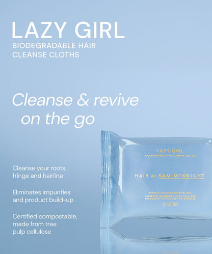Hair by Sam McKnight Lazy Girl Biodegradable Hair Cleanse Cloths 