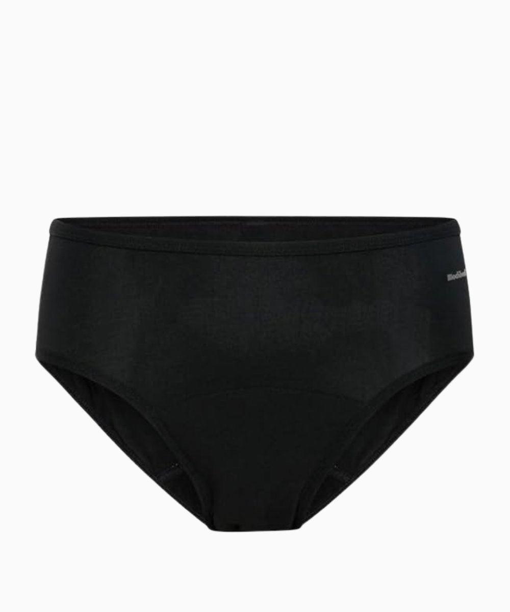 Modibodi Basic Mid-Rise Brief Moderate-Heavy, Black 
