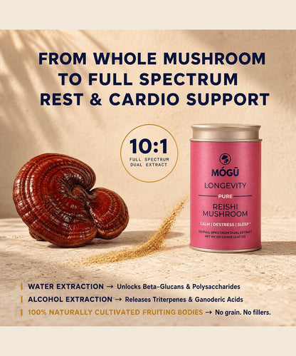 Mogu Mushrooms Longevity Organic Reishi Mushroom 
