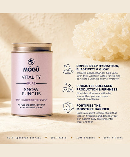 Mogu Mushrooms Vitality Organic Snow Fungus Mushroom 
