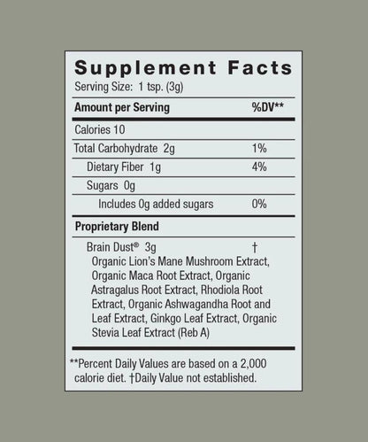 Moon Juice BRAIN DUST Adaptogens for Mental Stamina 