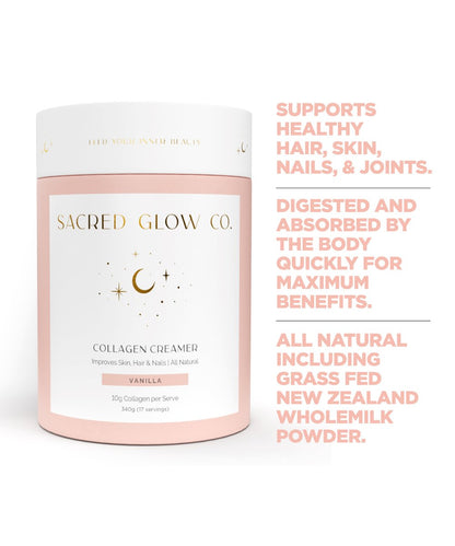 Sacred Glow Co. Collagen Creamer - Natural Vanilla Flavour 