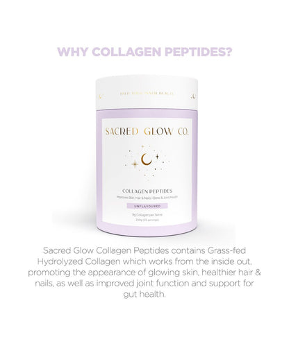 Sacred Glow Co. Collagen Peptides - Unflavoured Hydrolysed Bovine Collagen 