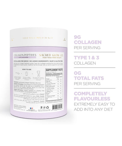 Sacred Glow Co. Collagen Peptides - Unflavoured Hydrolysed Bovine Collagen 