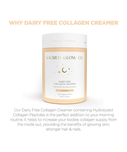 Sacred Glow Co. Dairy Free Collagen Creamer - Natural Coconut Flavour 
