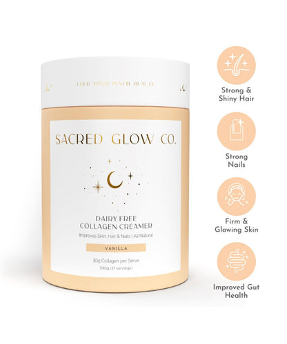 Sacred Glow Co. Dairy Free Collagen Creamer - Natural Vanilla Flavour 