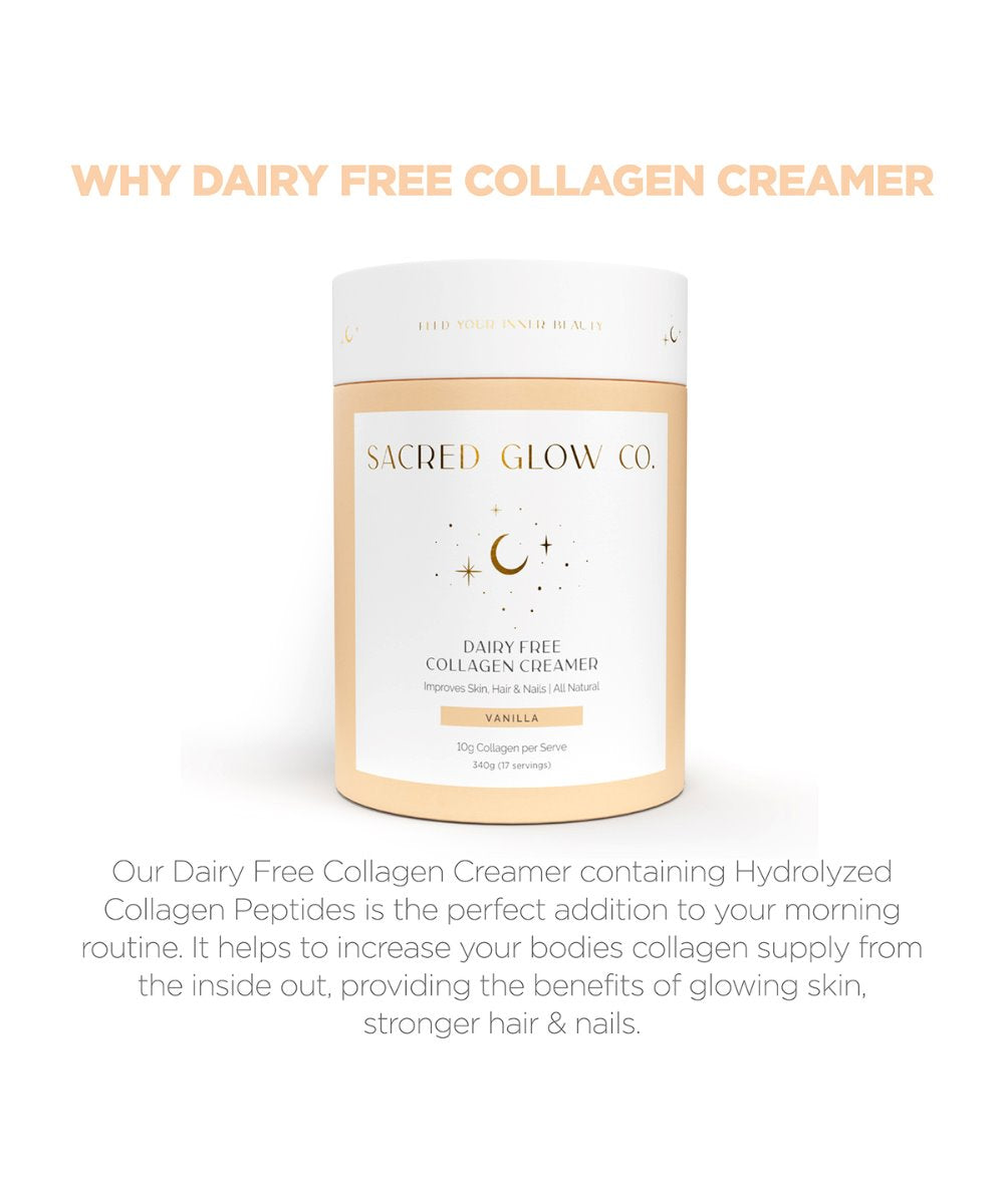 Sacred Glow Co. Dairy Free Collagen Creamer - Natural Vanilla Flavour 