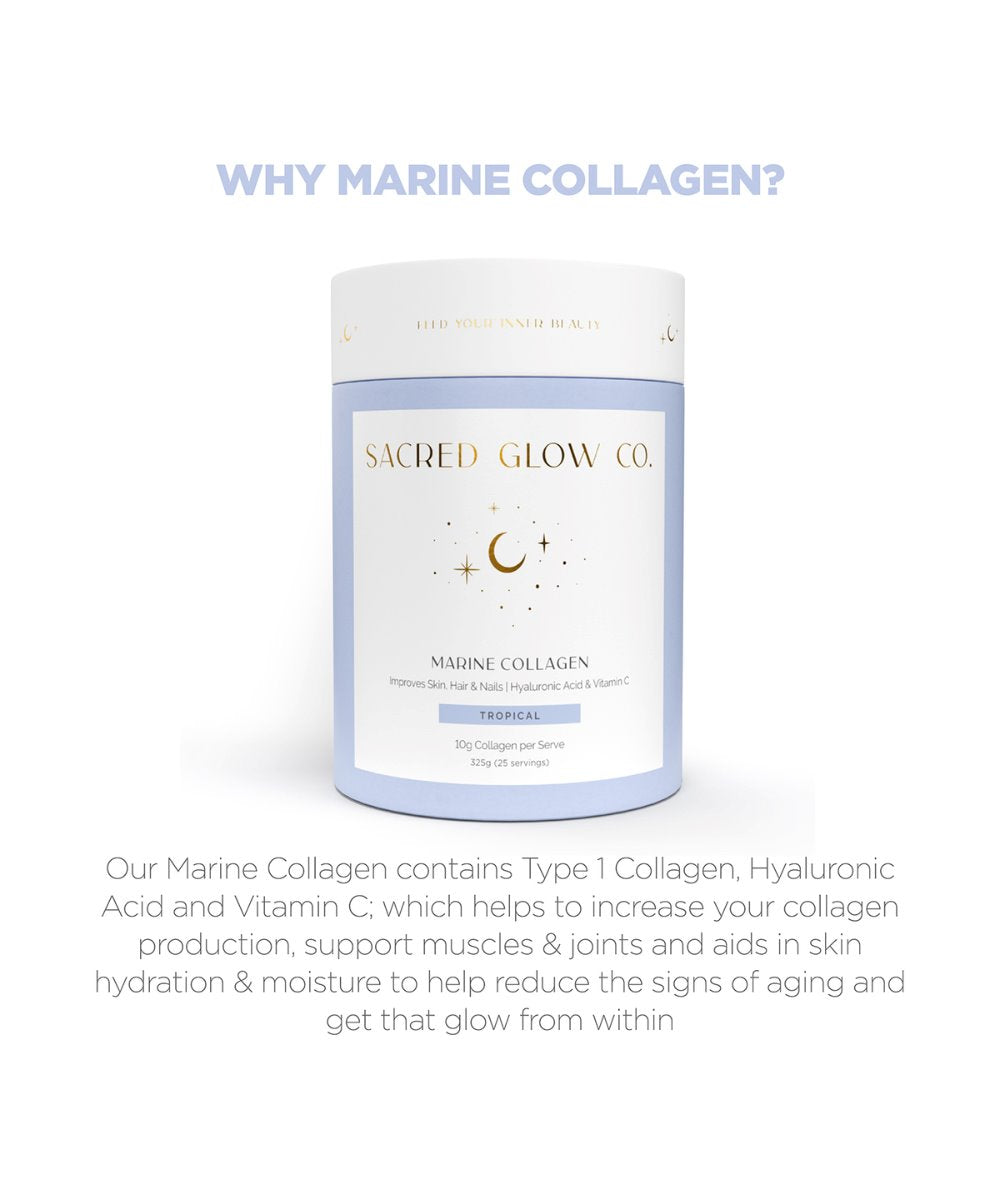 Sacred Glow Co. Marine Collagen - Natural Tropical Flavour 