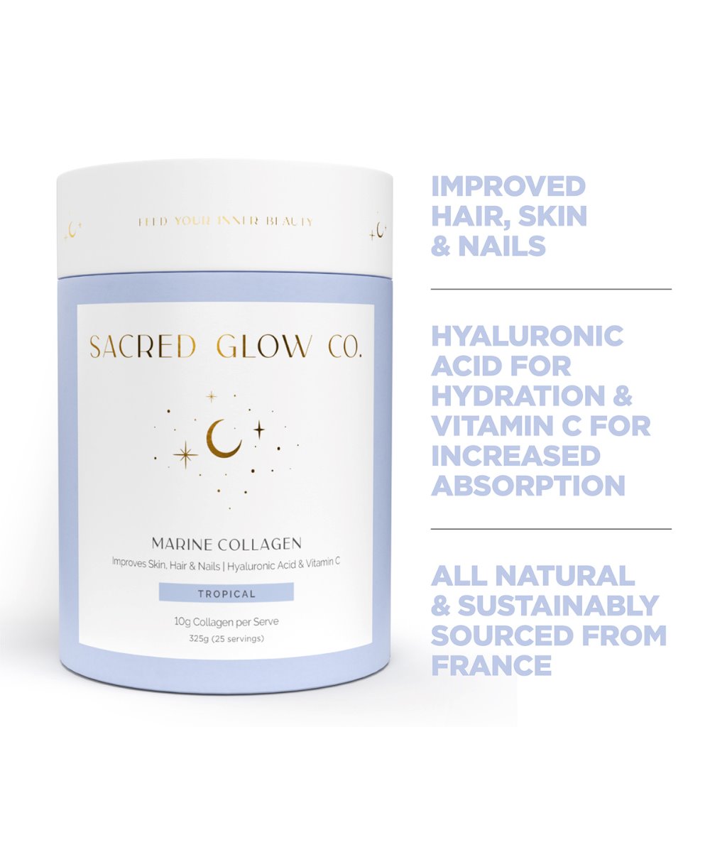 Sacred Glow Co. Marine Collagen - Natural Tropical Flavour 
