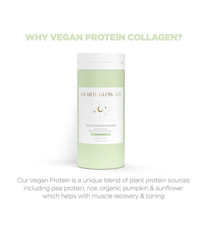 Sacred Glow Co. Vegan Protein - 4 Vegan Proteins - Natural Chocolate Flavour 
