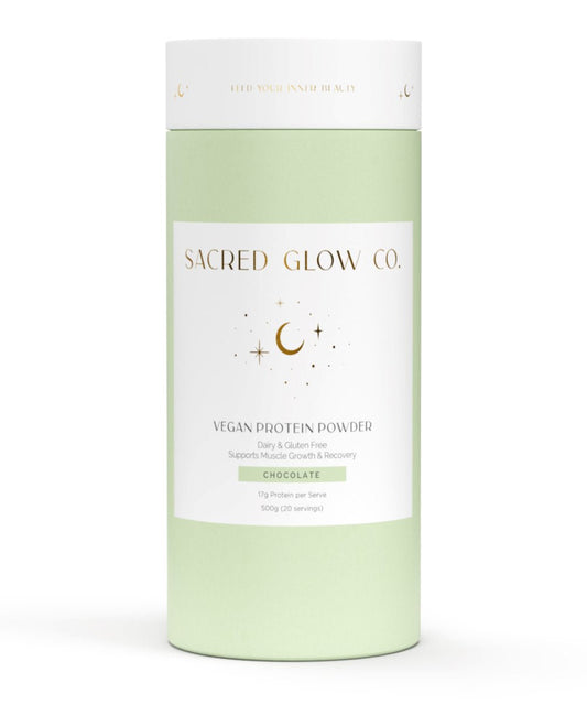 Sacred Glow Co. Vegan Protein - 4 Vegan Proteins - Natural Chocolate Flavour 