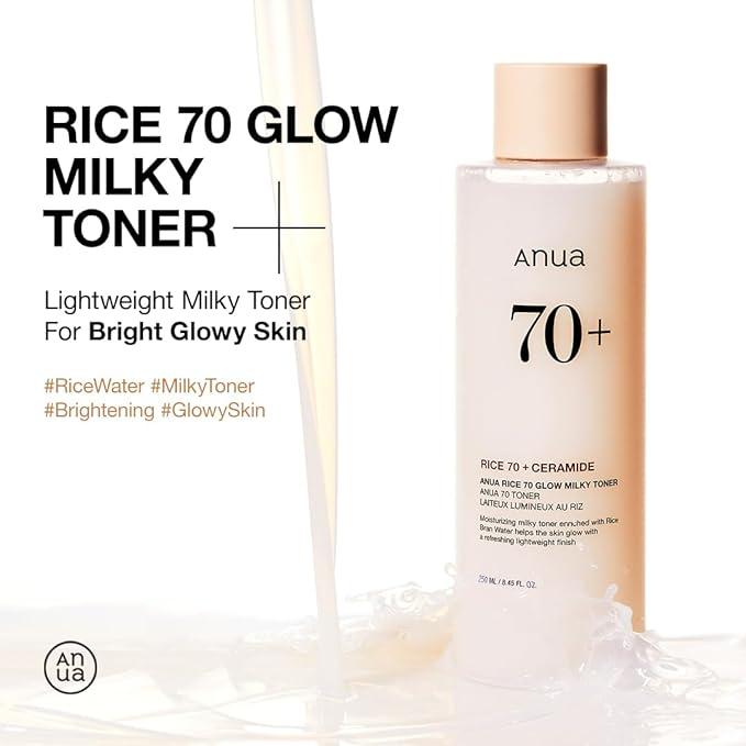 Buy Anua Rice 70 Glow Milky Toner 250ml Online in Saudi Arabia - YASHIE SA