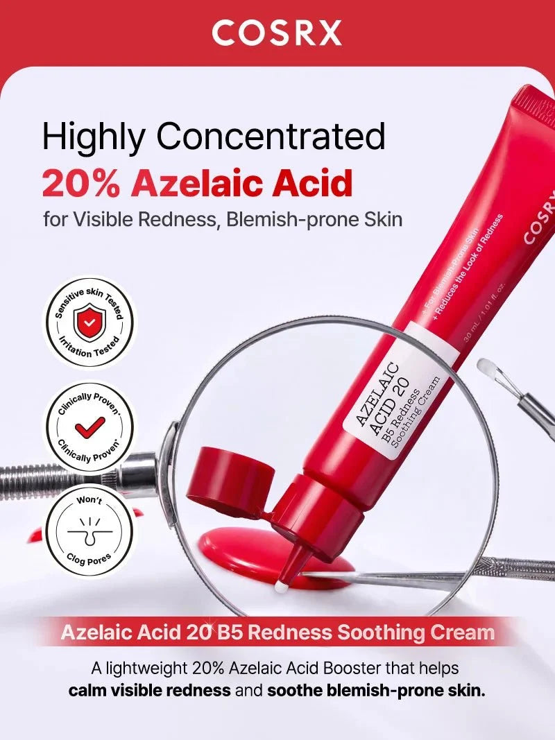 Buy Cosrx Azelaic Acid 20 B5 Redness Soothing Cream 30ml Online in Saudi Arabia - YASHIE SA