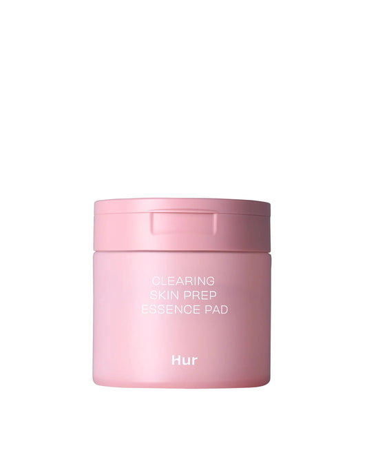Front view of House of Hur Clearing Skin Prep Essence Pad pink packaging.