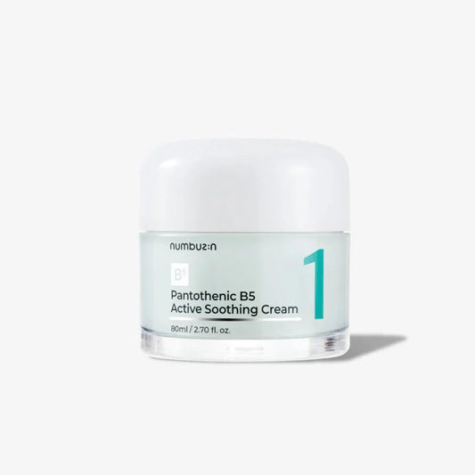 Front view of the 80ml Numbuzin No.1 Pantothenic B5 Active Soothing Cream jar.