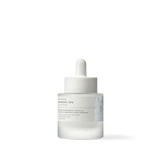 Front view of the Skin1004 Madagascar Centella Matrixyl 10% Ampoule 30ml frosted glass bottle.