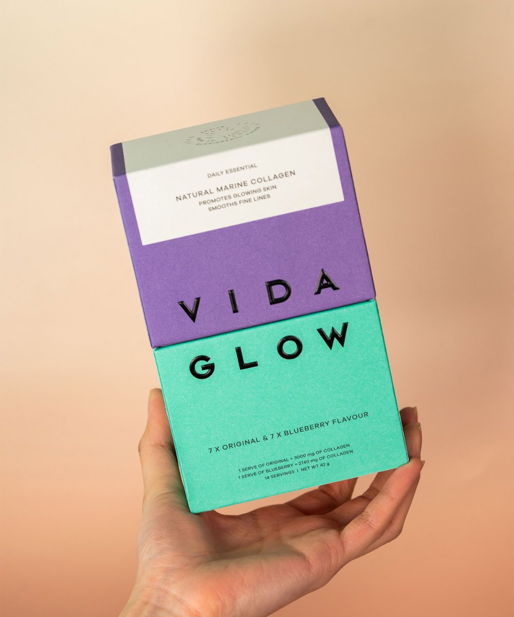 Vida Glow Mixed Natural Marine Collagen Trial Pack – 14 serves 